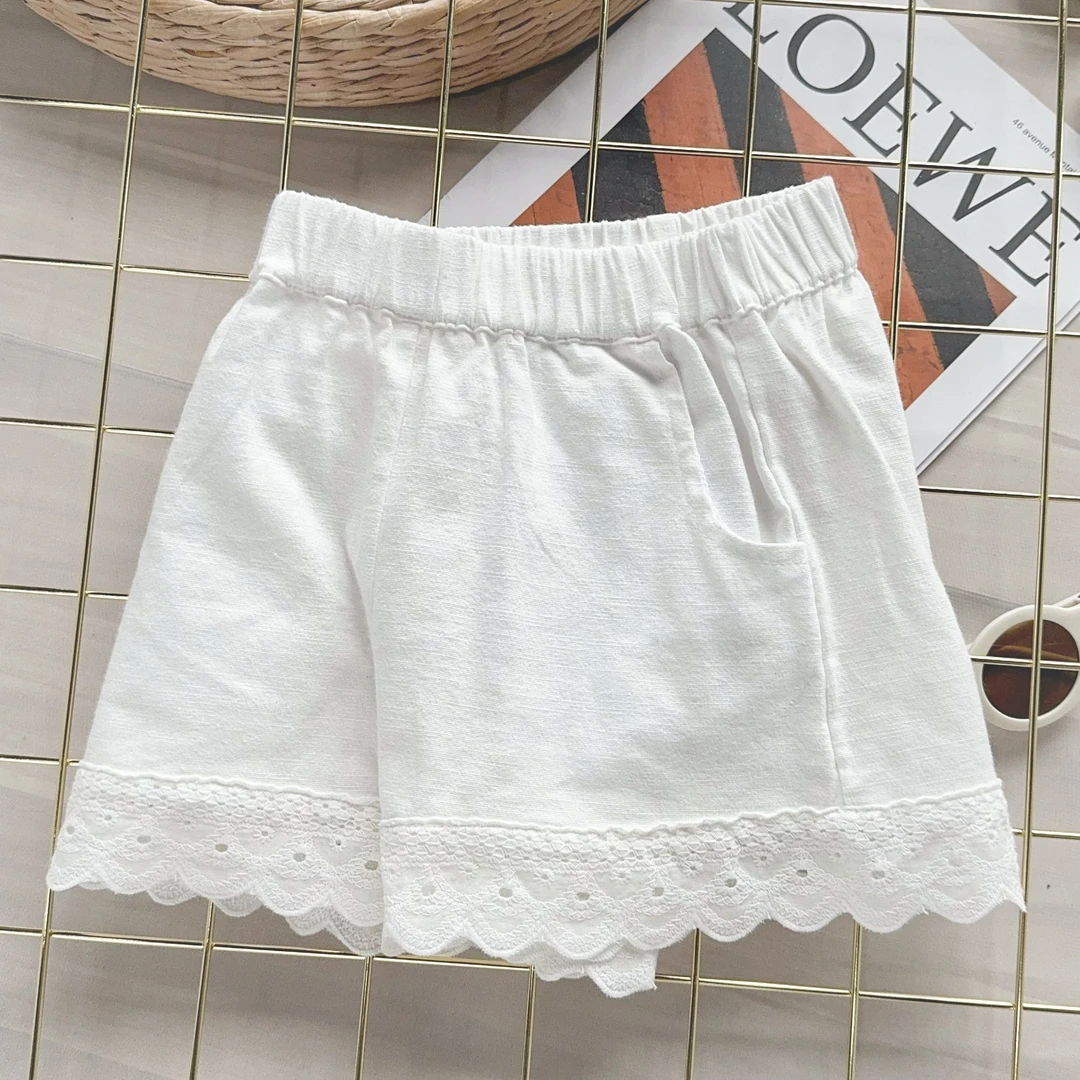 【白栀茉莉】Z145女宝夏季新品白色短裤时尚百搭