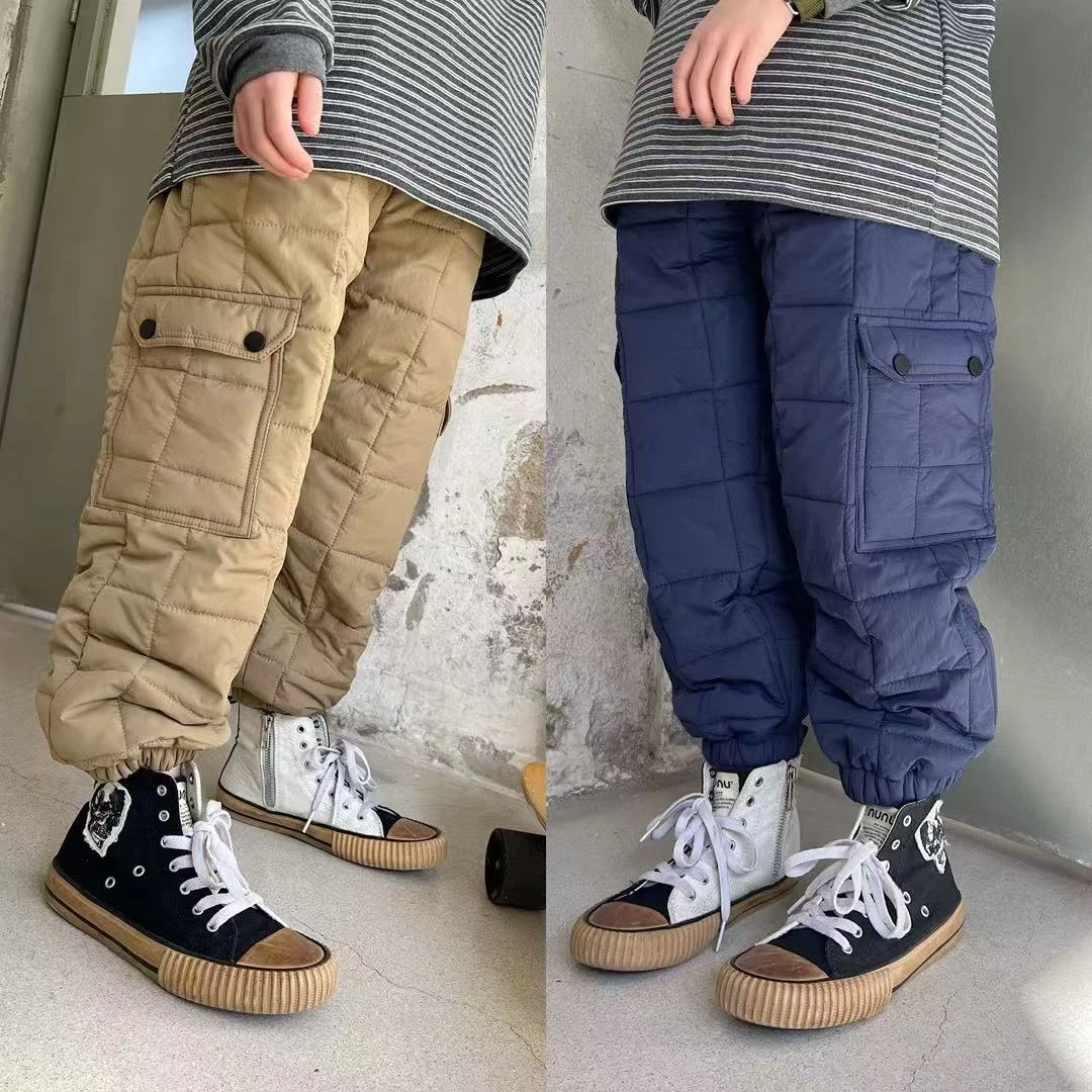 「LIUYI」男女童山系绗棉棉裤户外风棉裤保暖工装运动裤2386