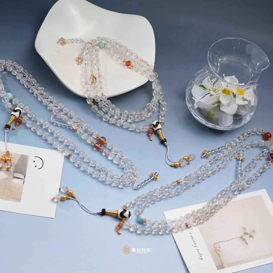 壹加师姐|手工设计护Z阿呆108水晶多圈项链多样性发一8282N