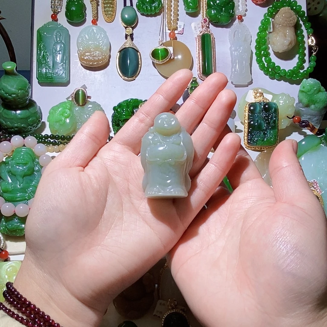 和田玉未镶嵌颈饰超厚23