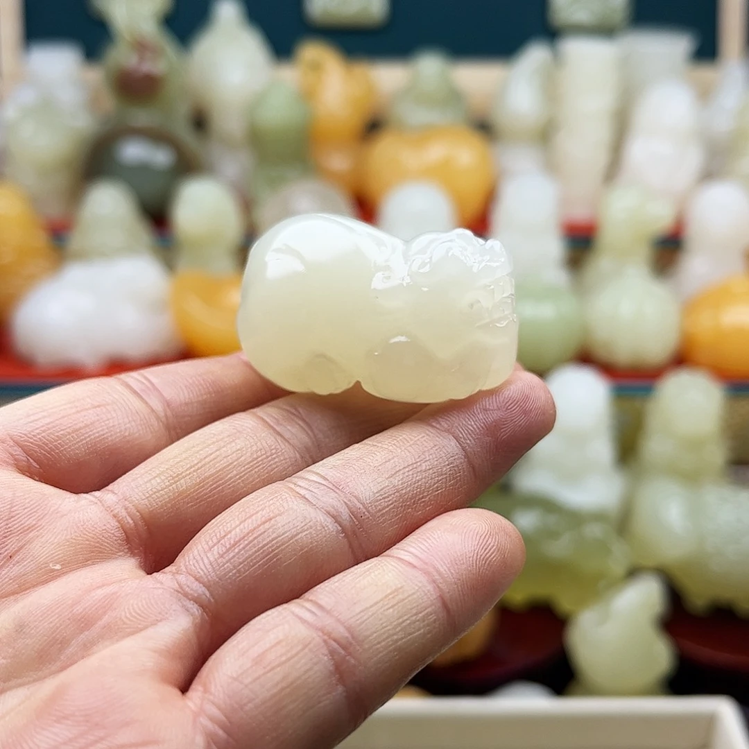 健***福石材貔貅手把点缀