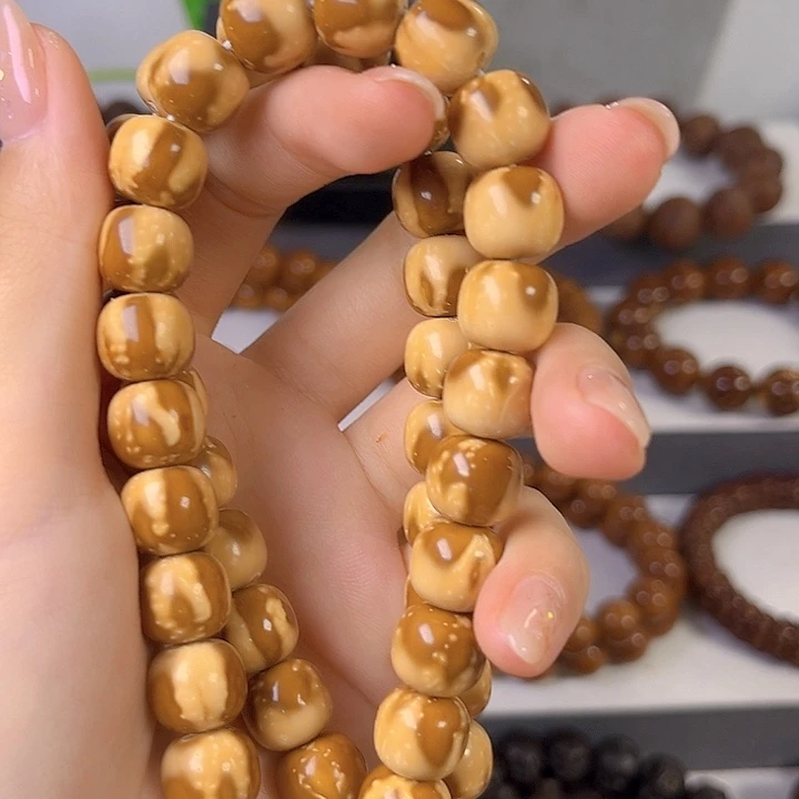 紫金鼠手串精品花皮半实心老型11