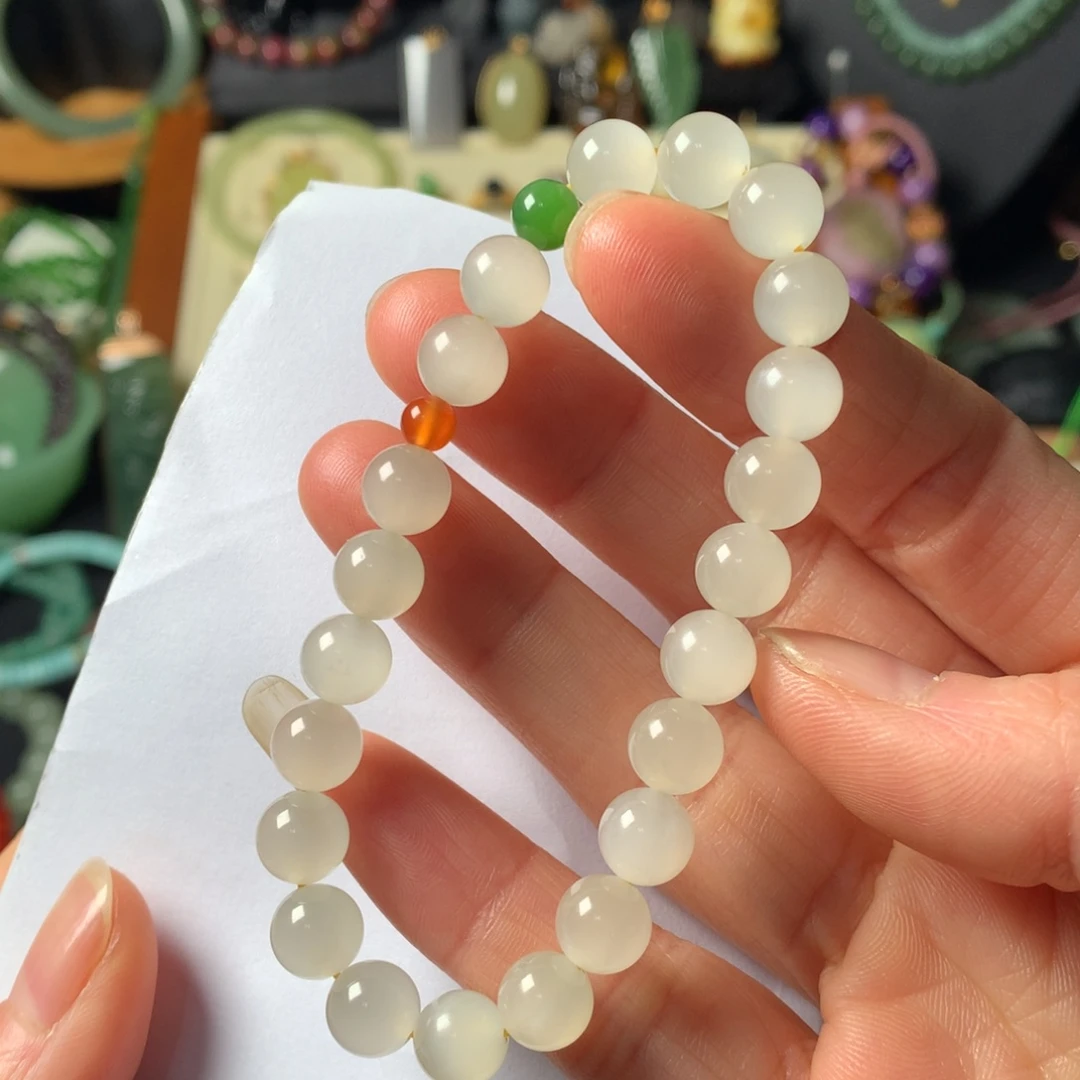 冷***秋和田玉未镶嵌手串SL0002