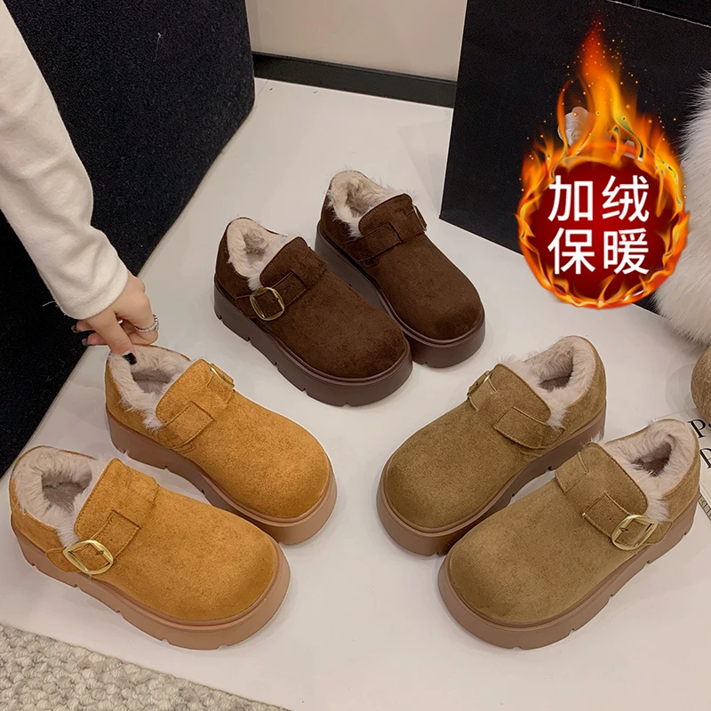 勃肯鞋女加绒加厚大棉保暖雪地棉鞋2025年冬季新款厚绒雪地靴
