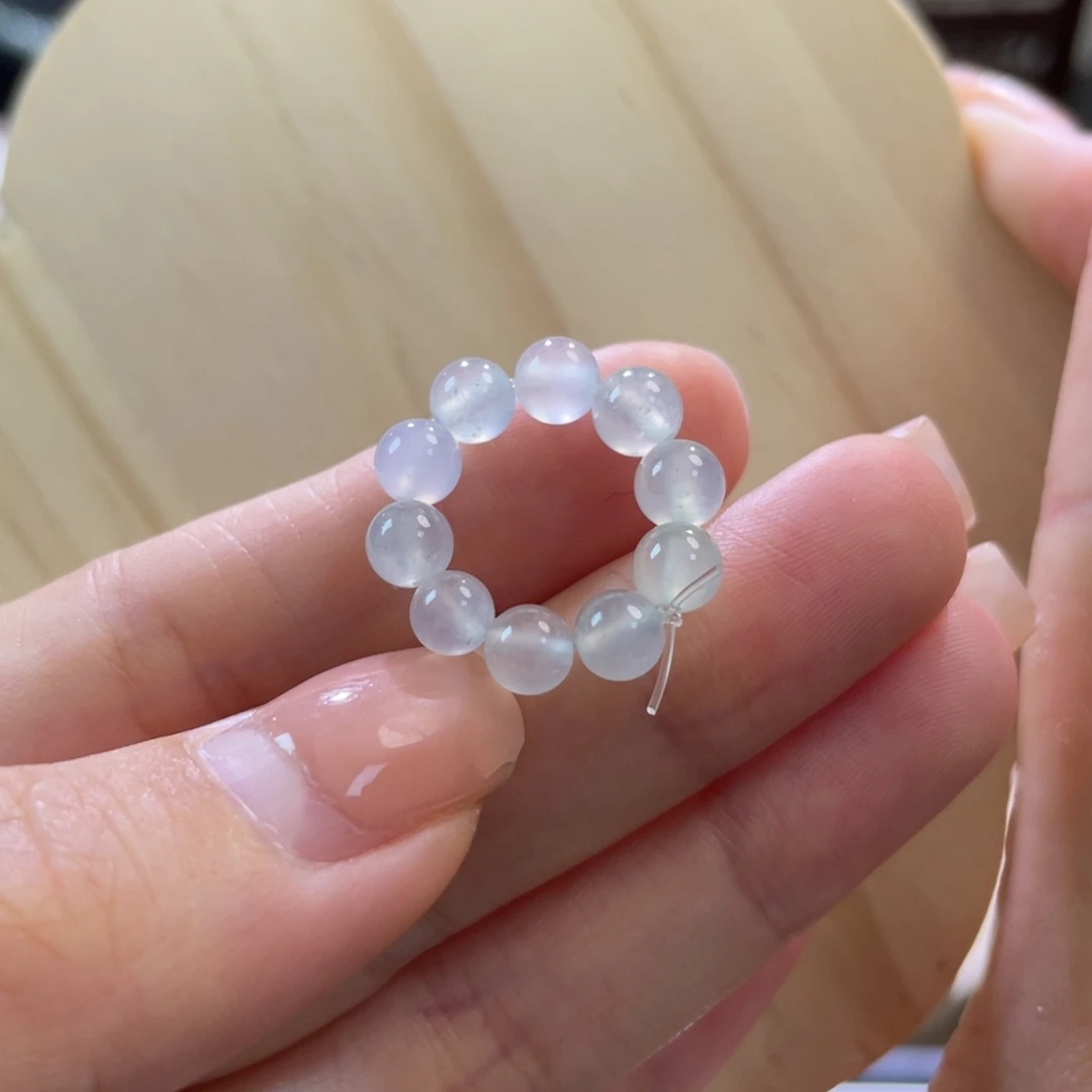 翡翠散珠天然缅a冰珠散珠十颗