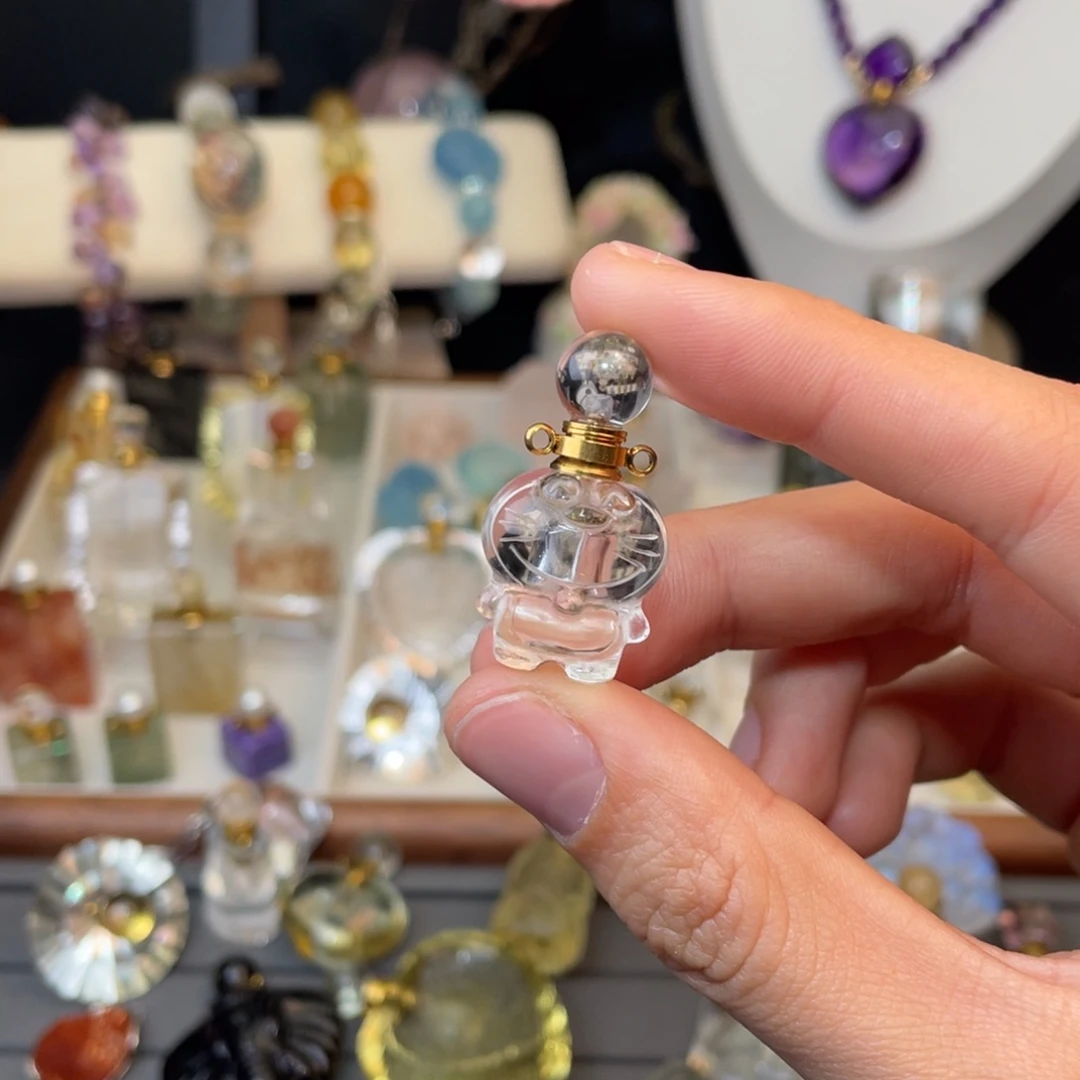 妖***澜水晶颈饰未镶嵌天然水晶吊坠552