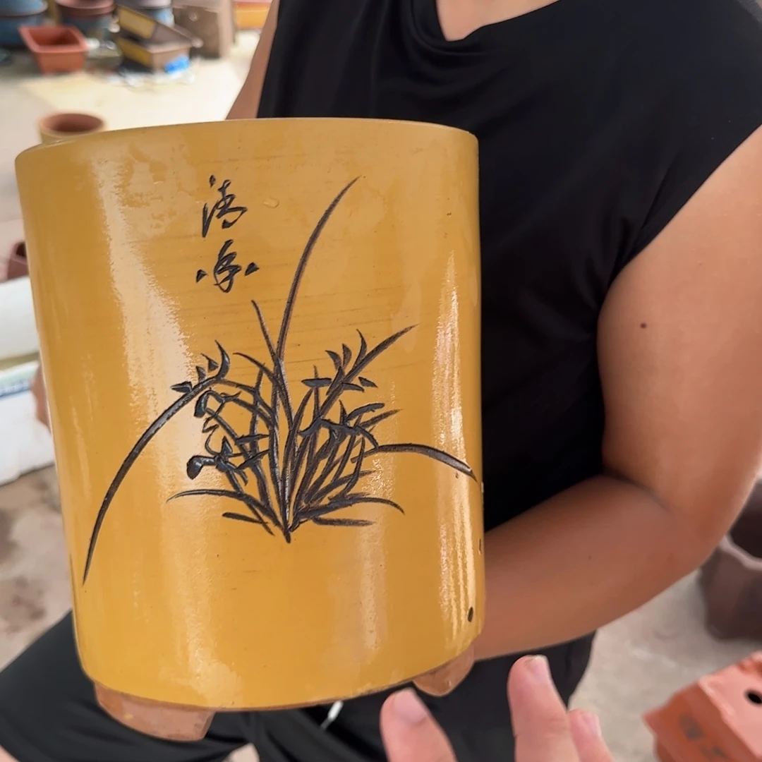 紫砂花盆口径17.22口径