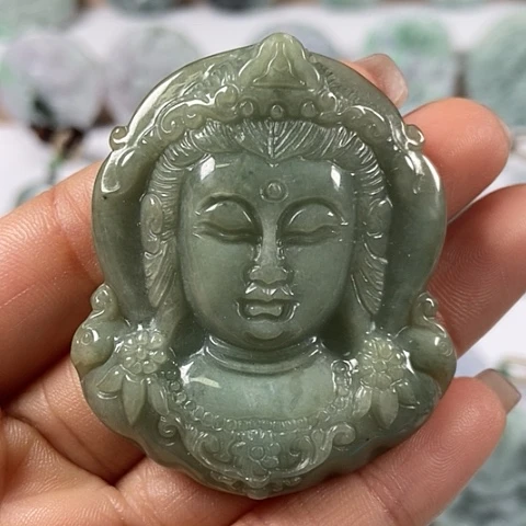翡翠颈饰未镶嵌观音福利