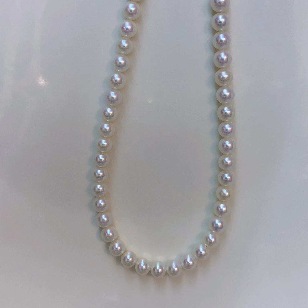 淡水珍珠18K金镶嵌项链