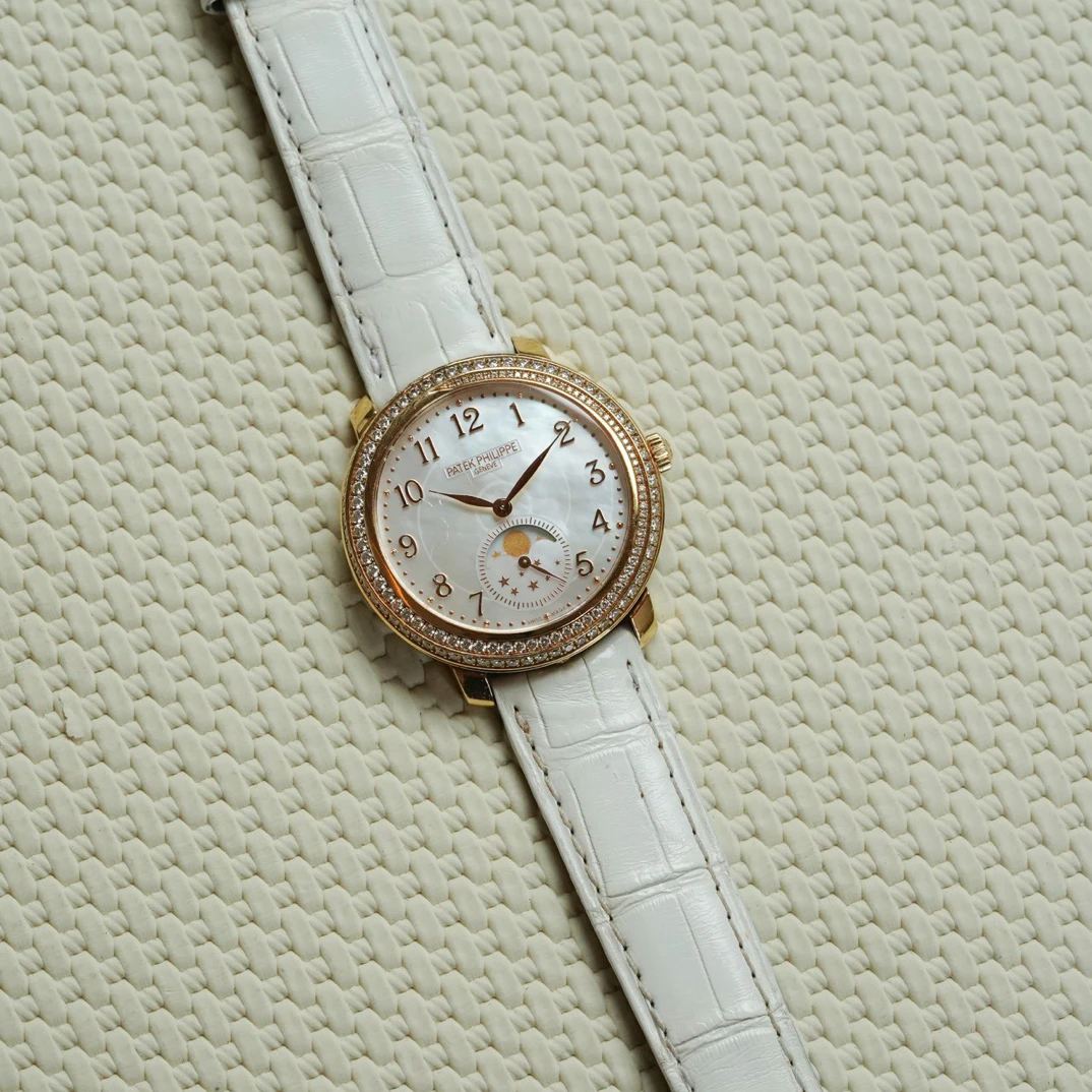 99新 Patek Philippe/百达翡丽 贝母盘圈钻 4968R 双P单表33.3mm