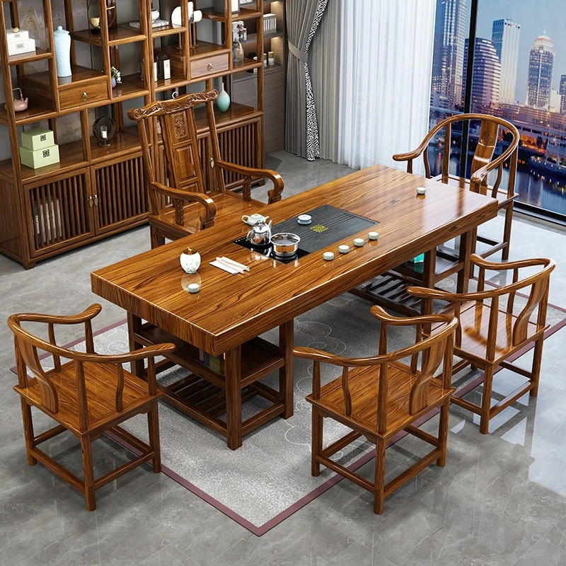 实木大板茶桌椅组合茶几客厅家用茶具茶台一整套2025新款高端茶桌