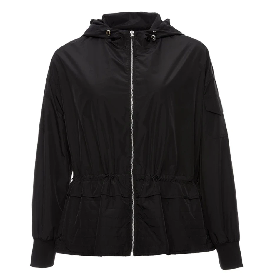 歌锦GEJIN春夏女士轻薄时尚连帽减龄休闲运动短款外套9132570021