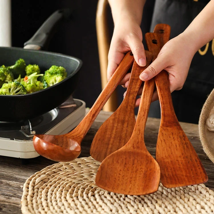木铲不粘锅专用耐高温锅铲长柄不烫手汤勺饭铲煎铲家用厨具实木