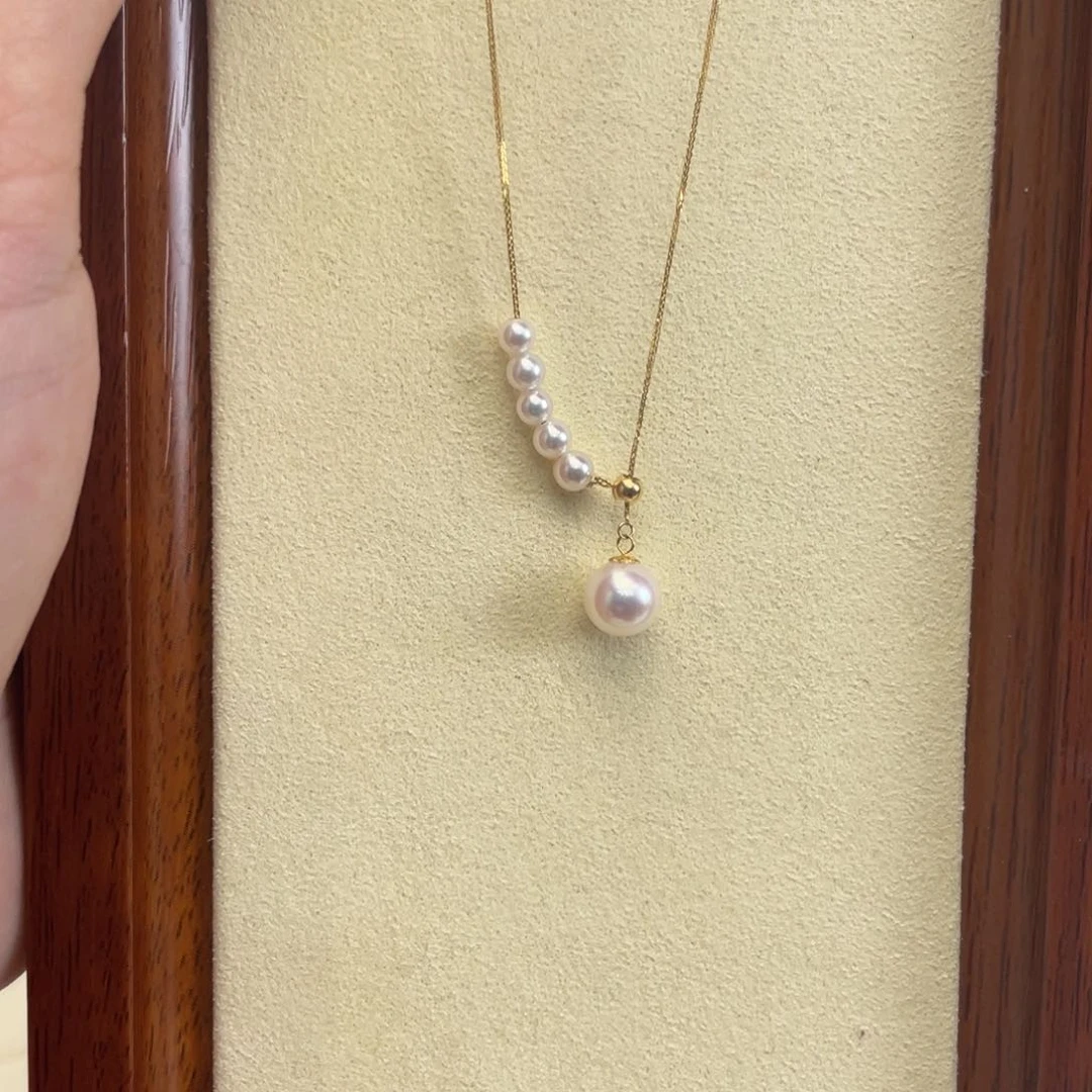 海水珍珠18K金镶嵌项链