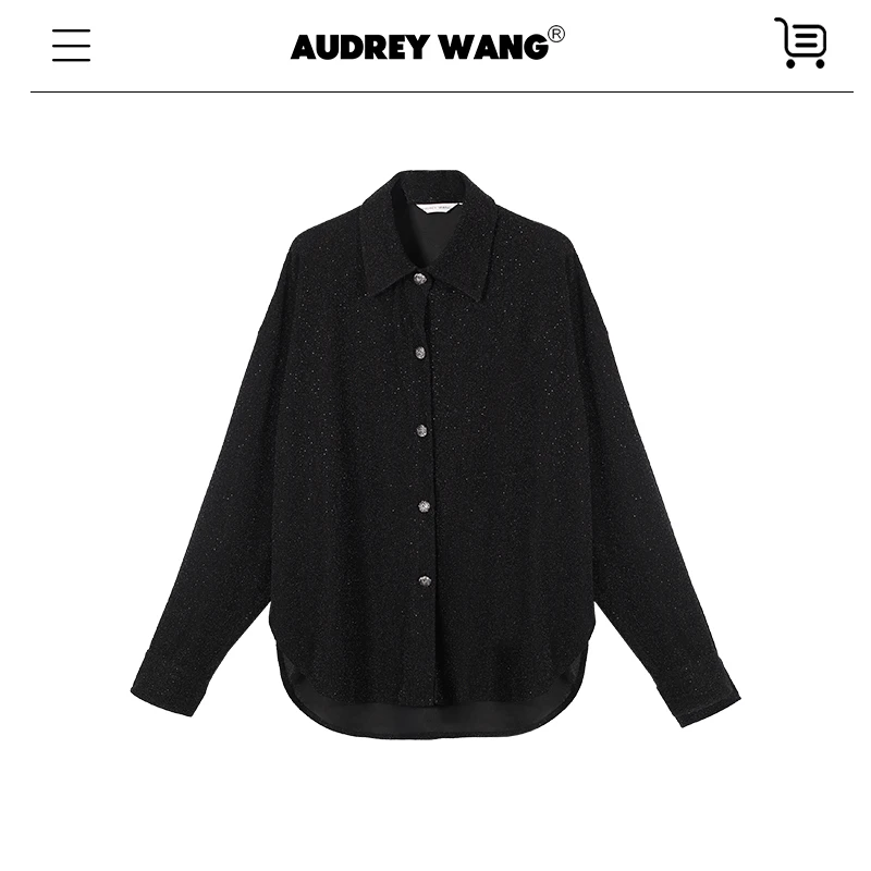 AUDREYWANG星空奢华亮片套装衬衣11907