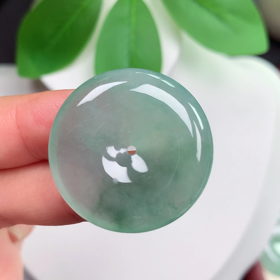 颈饰未镶嵌翡翠平安扣 29.3x5.8mm