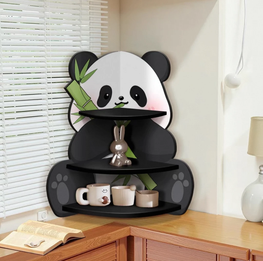 AD-011熊猫桌面摆件创意办公桌书桌简易置物架水杯小型展示捡漏3