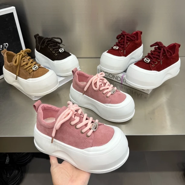 浩808-1新款厚底娃娃头反绒皮时尚休闲鞋底厚6公分