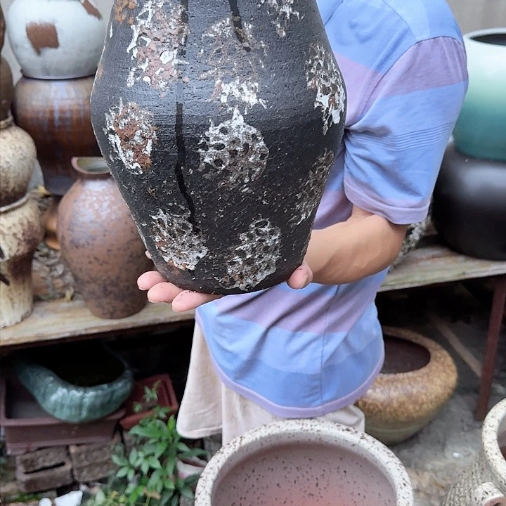 紫砂花盆高度30口径15无孔