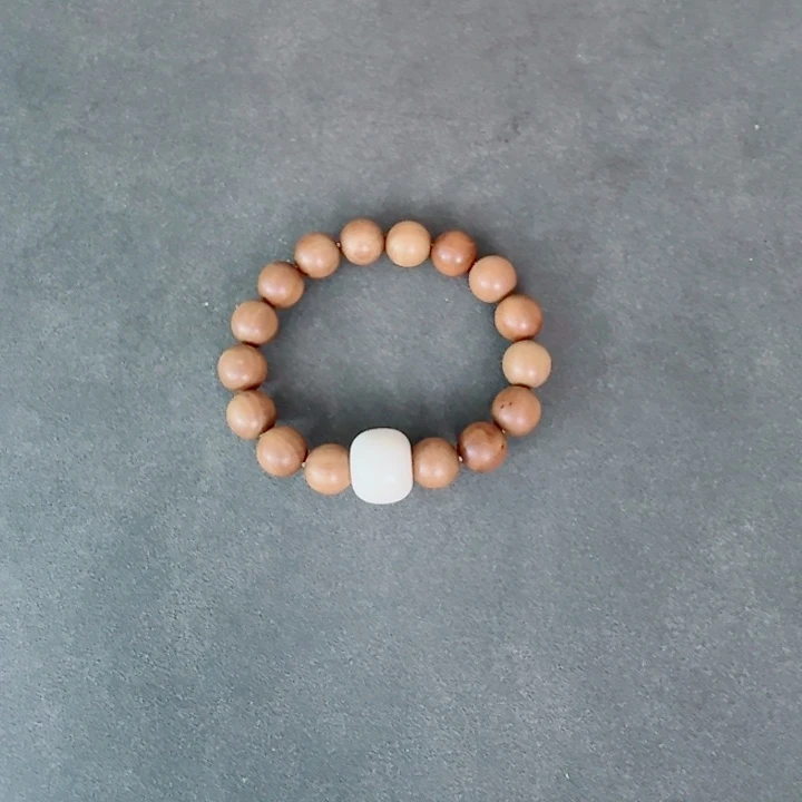 满***星檀香木无事牌F310 微瑕