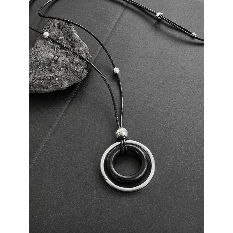 合金项链 美洋MEIYANG 【商场同款】光影项链 可调节毛衣链手工气质