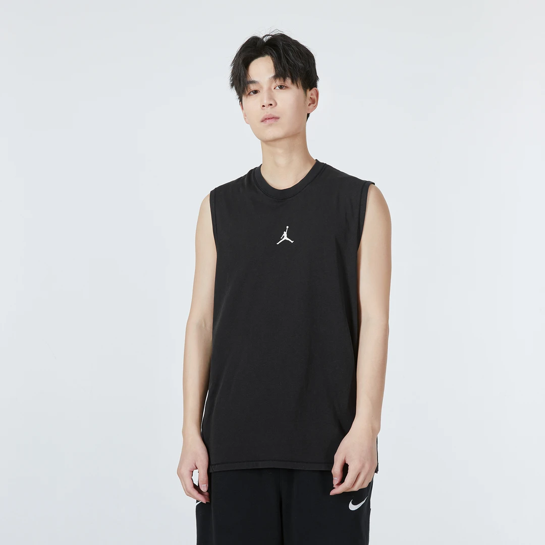 Nike耐克背心男装2024新款运动训练无袖T恤圆领透气休闲服DM1828