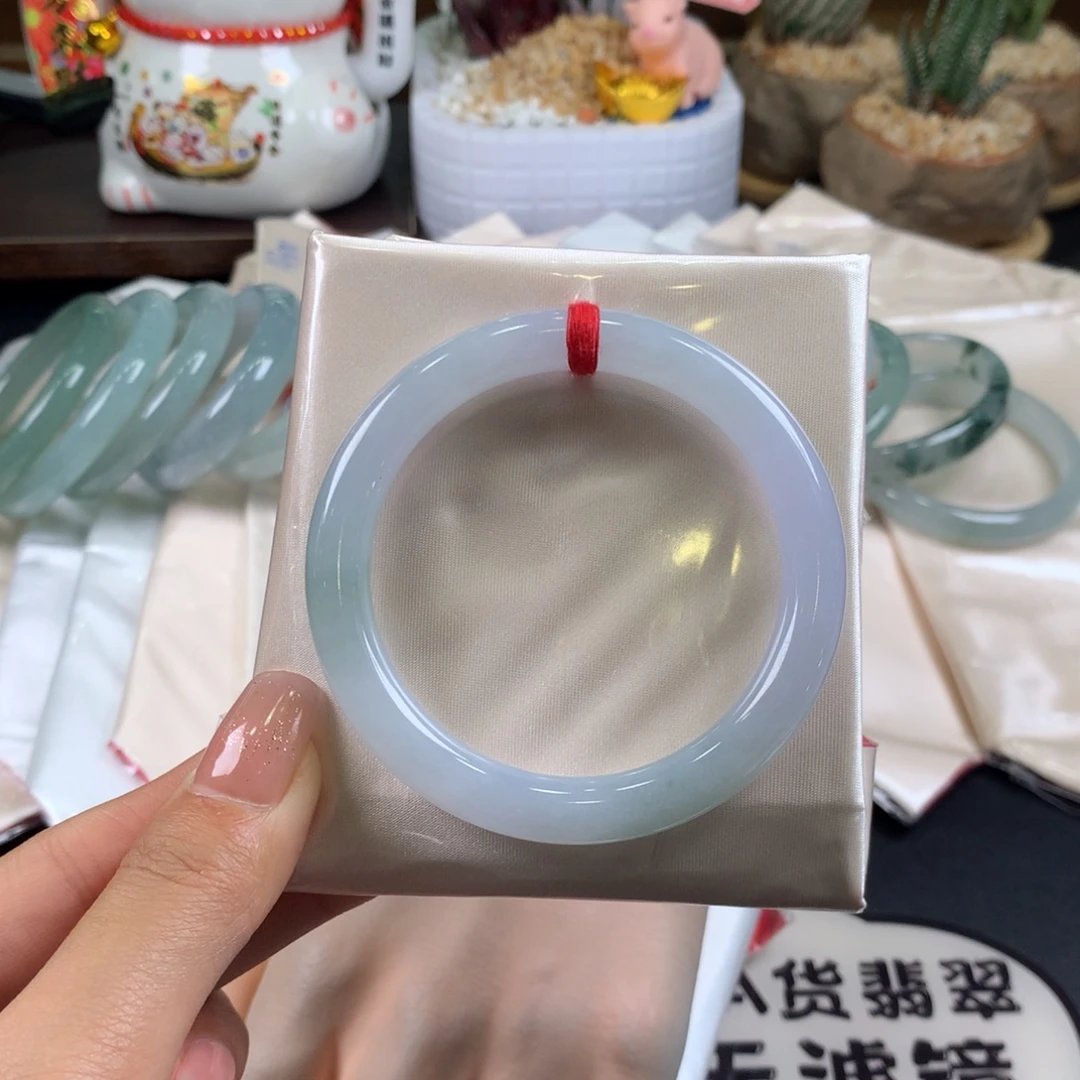 翡翠未镶嵌手镯53圈口
