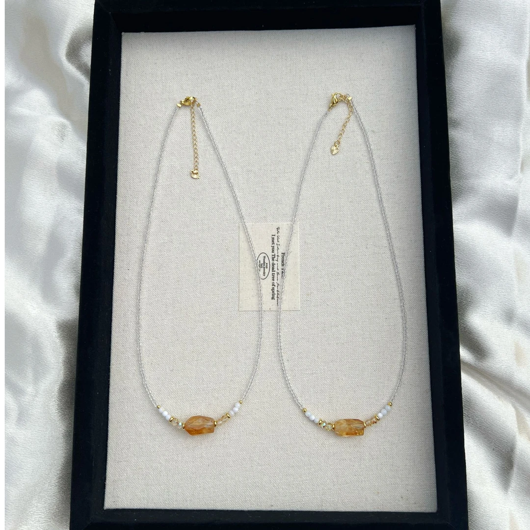 黄塔晶招米项链 多样性发