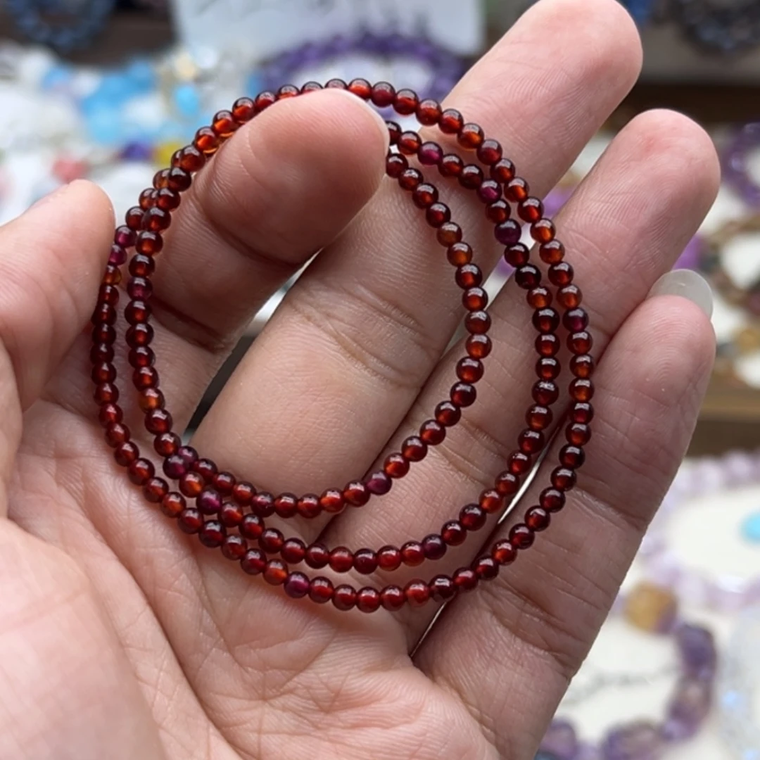 手链未镶嵌水晶3.3咪石榴石手链