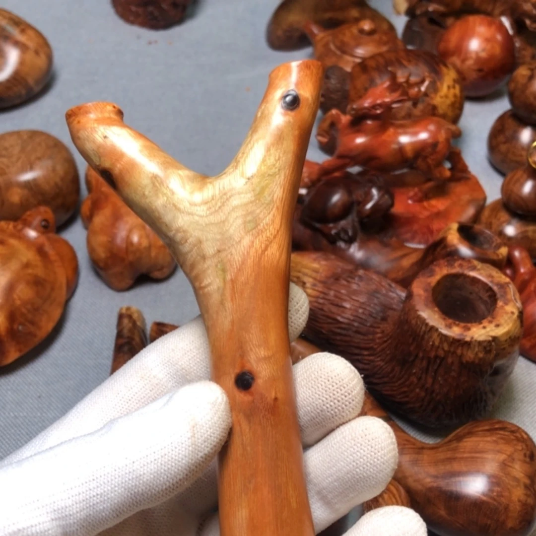 【闪购商品】木麻梨疙瘩火琉璃手把件