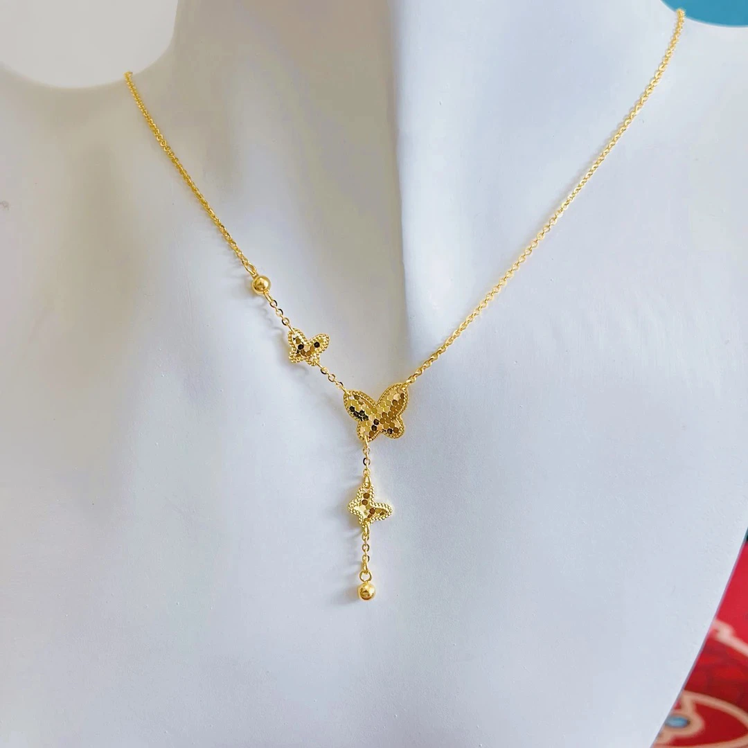 水贝柜台现货黄金足金999财富金条T 鱼鳞龙鳞三蝴蝶翩飞