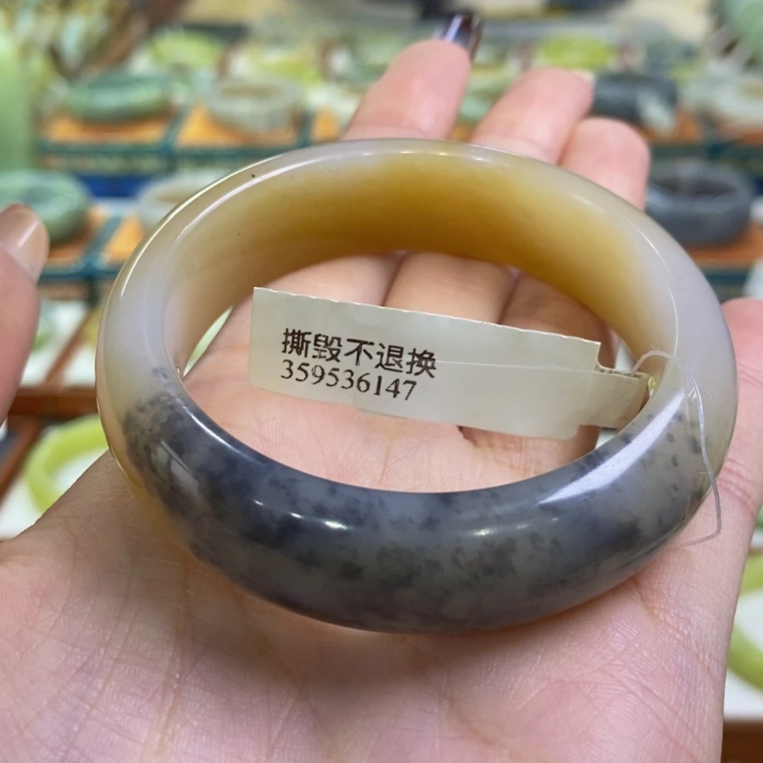 和田玉未镶嵌手镯楼兰三色52