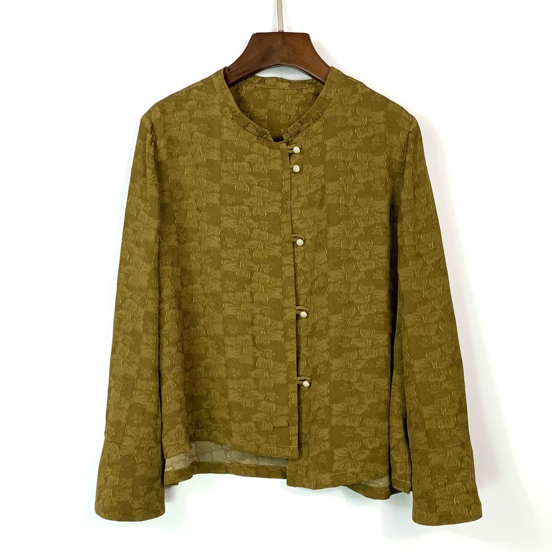 朱总服饰J667人丝提花上衣