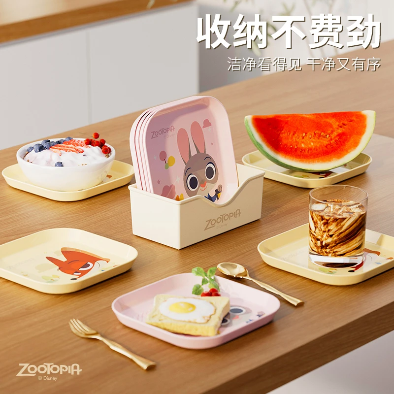 迪士尼疯狂动物城餐桌面家用吐骨碟卡通零食盘点心盘
