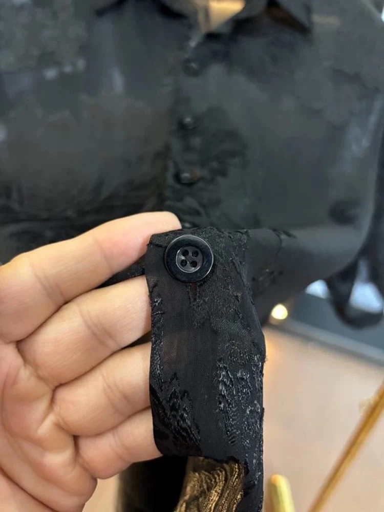 老钱风冰丝短袖黑武士提花刺绣高品质新款防晒百搭商务欧货