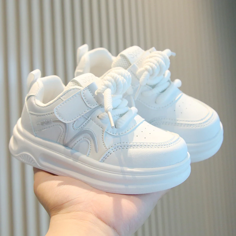 儿童小白鞋2025春秋新款男童运动鞋轻便女童休闲板鞋软底宝宝鞋单