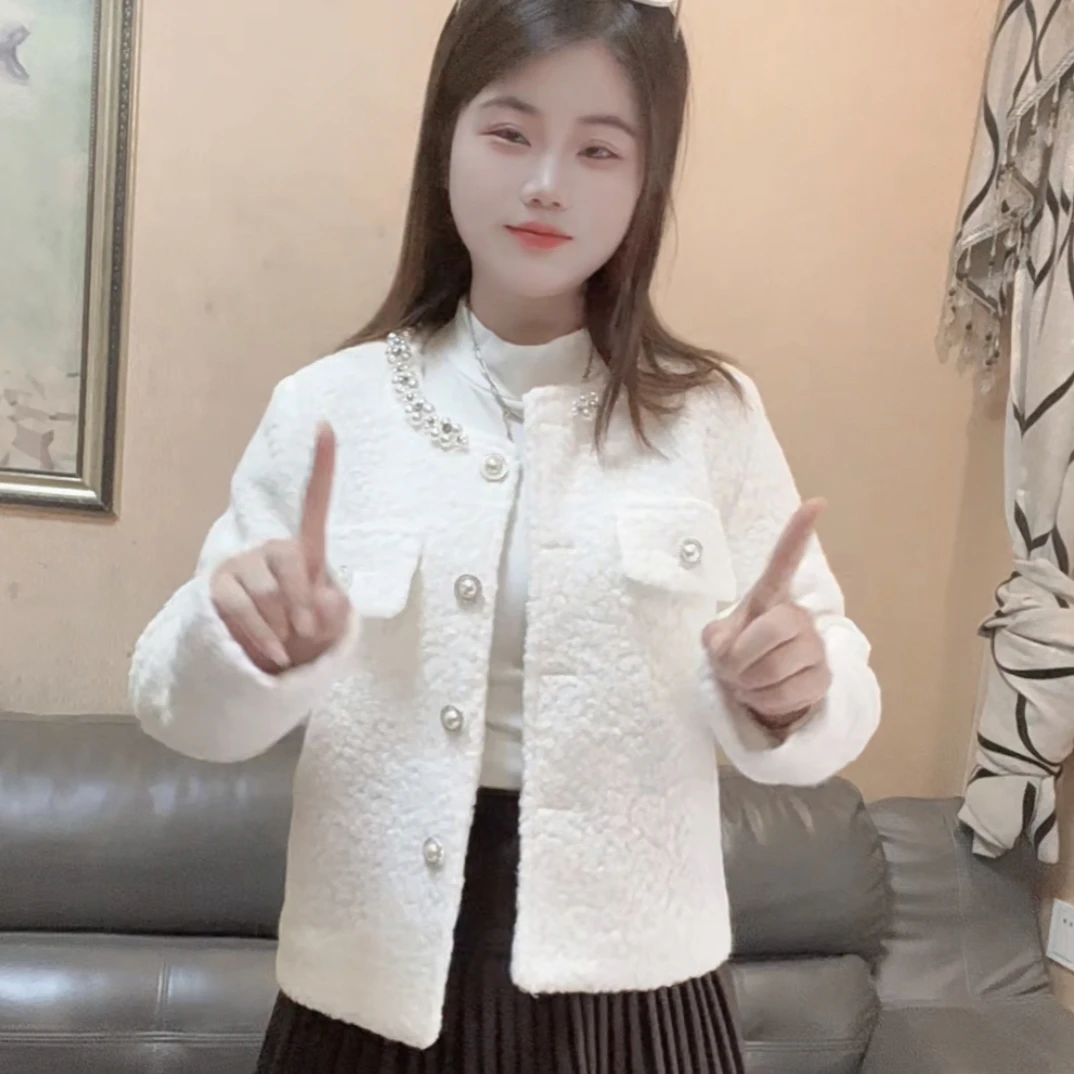 秋冬新款小香风短款外套女名媛气质高级感粗花呢显瘦百搭夹克上衣