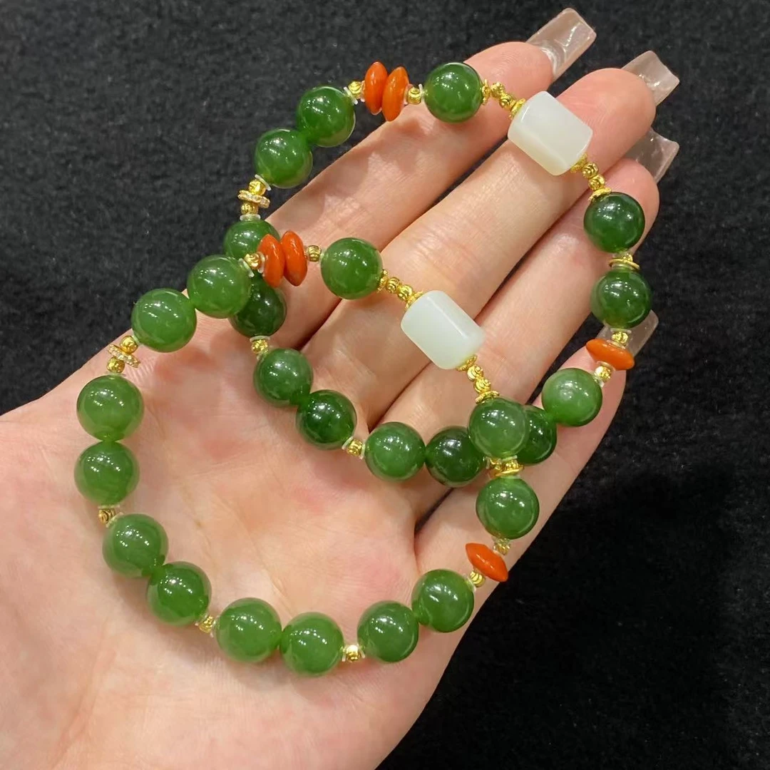 【小北珠宝】和田玉DIY手串约9mm【多样性发一件】27-AH02X1904