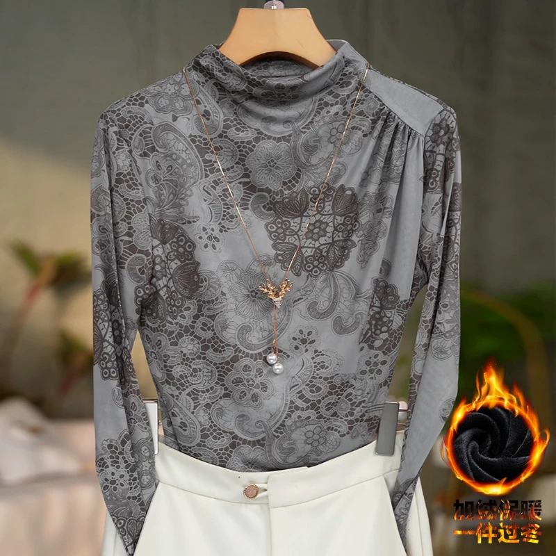 336#高贵上档次小衫2025新款潮流气质时尚显瘦网纱打底衫