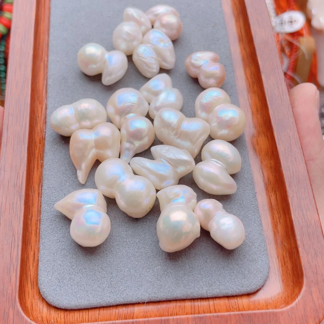 未镶嵌玛瑙/玉髓珠宝奇石珍珠巴洛克2颗随机发