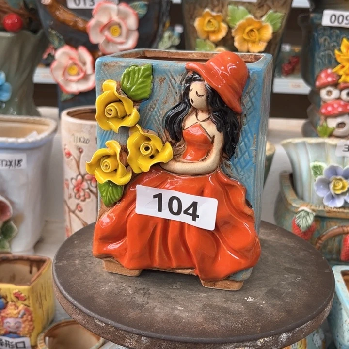 紫砂花盆粗陶材质多肉花盆