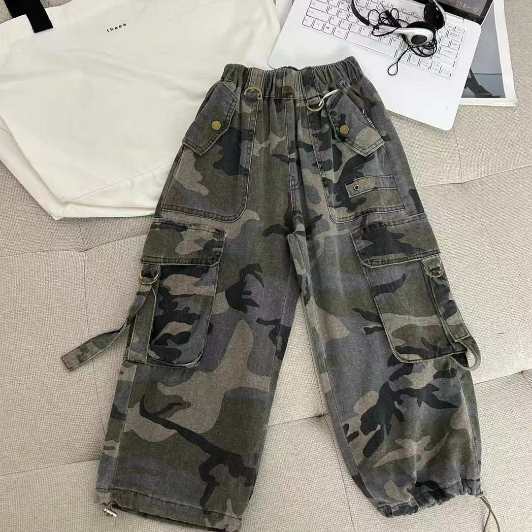 男童秋季迷彩裤炸街2025春秋新款儿童装秋装中大童工装裤子痞帅潮