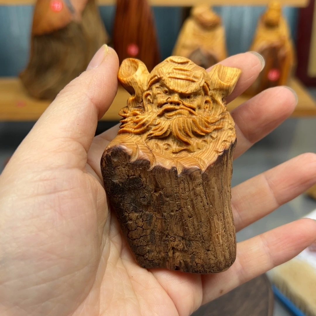 柏木崖柏木摆件手把件，3