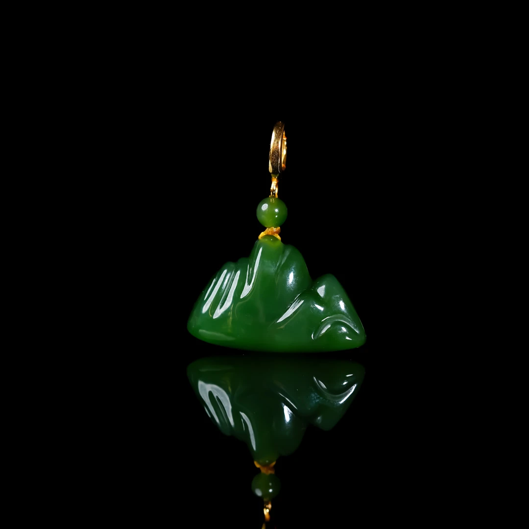 【小涵专属】s925和田玉碧玉青山吊坠 多样性发一 18*29*11