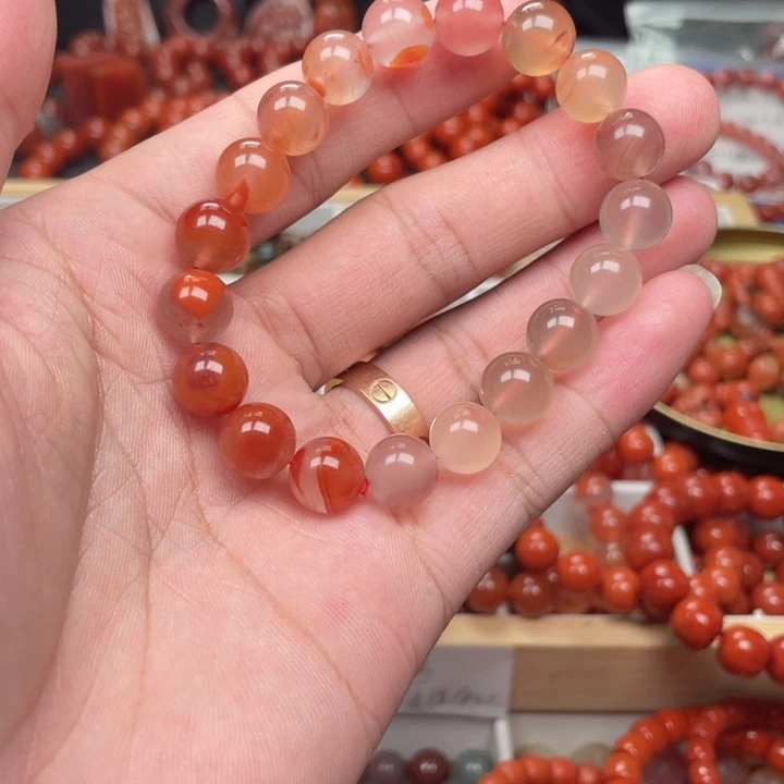 南红玛瑙未镶嵌手链