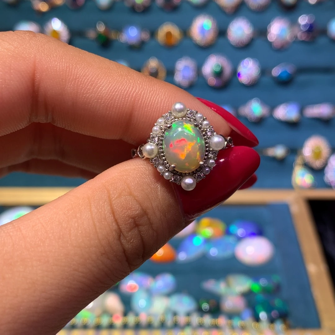 欧泊银S925镶嵌戒指款