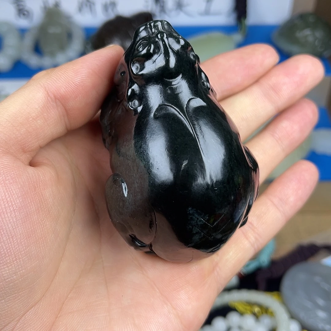 和田玉未镶嵌颈饰新疆和田玉塔青貔貅