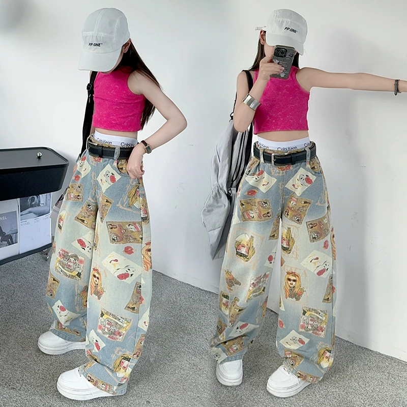 女童夏季背心牛仔裤套装2025夏装新款洋气时髦中大童两件套小女孩