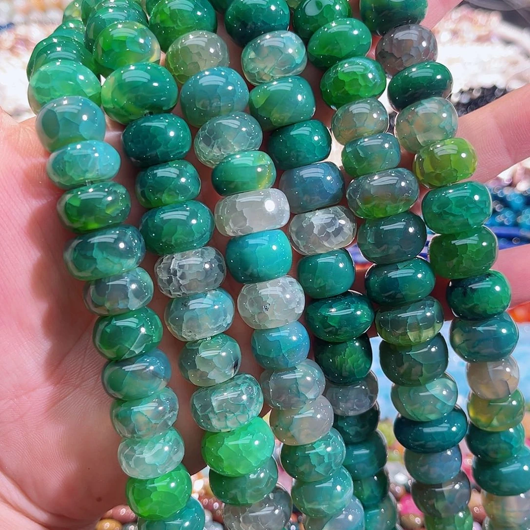 玛瑙/玉髓未镶嵌珠宝半成品龙鳞玛瑙算盘一条16mm