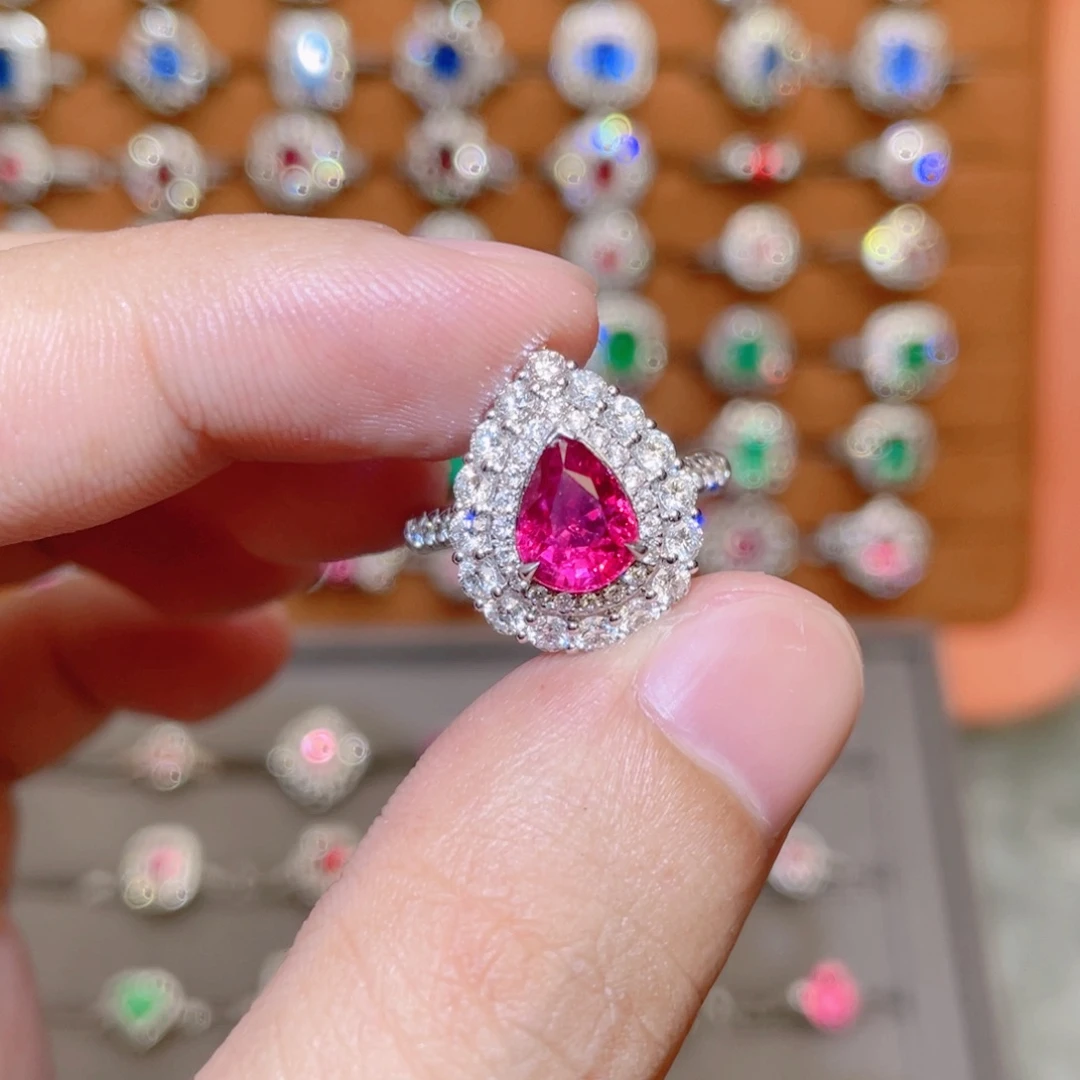 18K金镶嵌红宝石戒指2.03ct 无烧鸽血